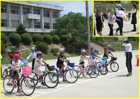 比奈知小学校における交通安全教室の実施