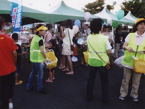 「志摩の夏祭り」における交通安全啓発活動及び交通整理の実施