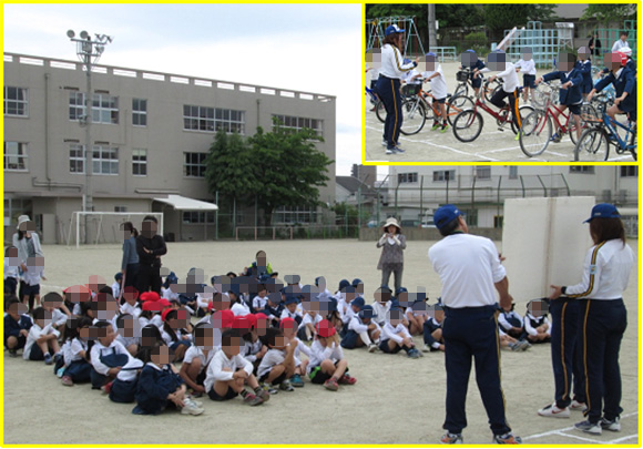名張小学校における交通安全教室の開催