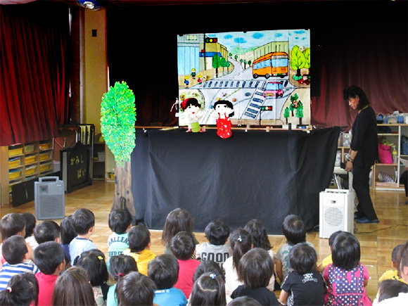 西田原保育園における交通安全教室の開催