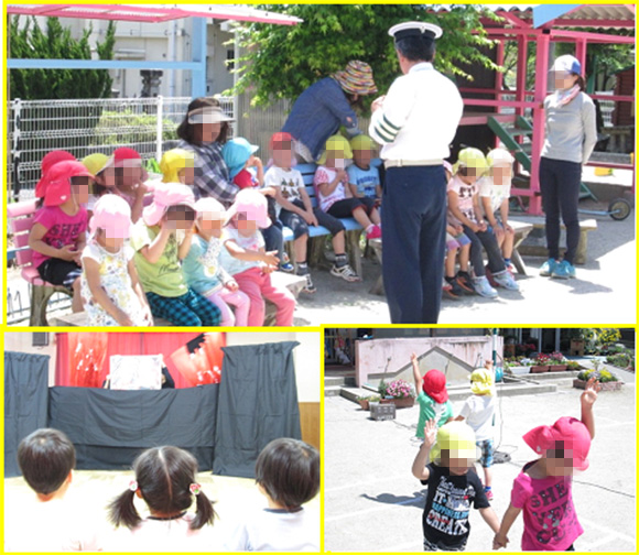 国津保育所における幼児交通安全教室の開催